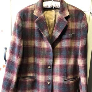 L.L. Bean Plaid Blazer - Red, Green, and Tan
